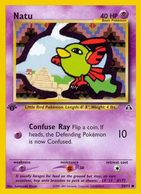 Natu #59/75 Unlimited Pokémon card from Neo Discovery