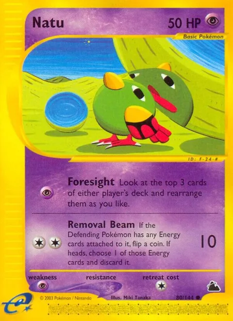Natu #080/144 Pokémon card from Skyridge
