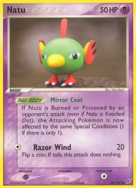 Natu #66/107 Pokémon card from EX Deoxys