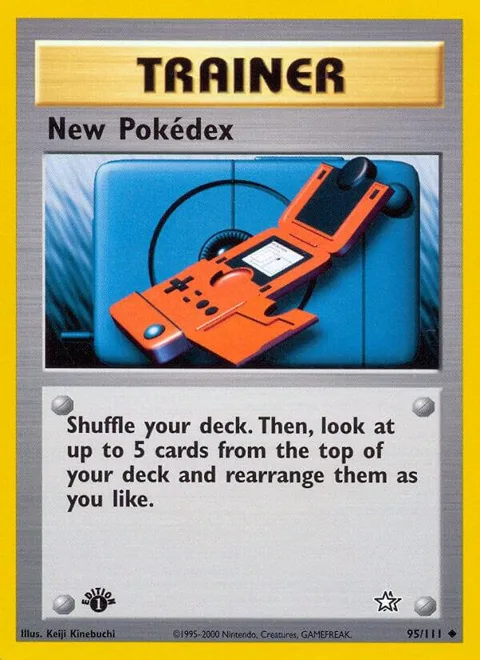 New Pokedex #095/111 1st Edition Pokémon card from Neo Genesis