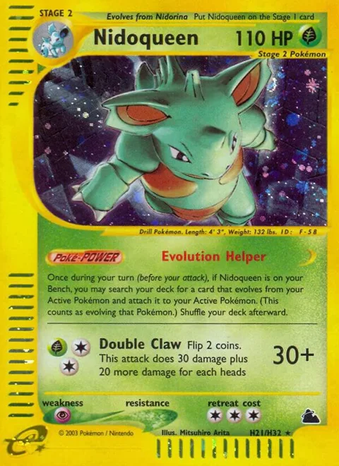Nidoqueen H21 #H21/H32 Holofoil Pokémon card from Skyridge