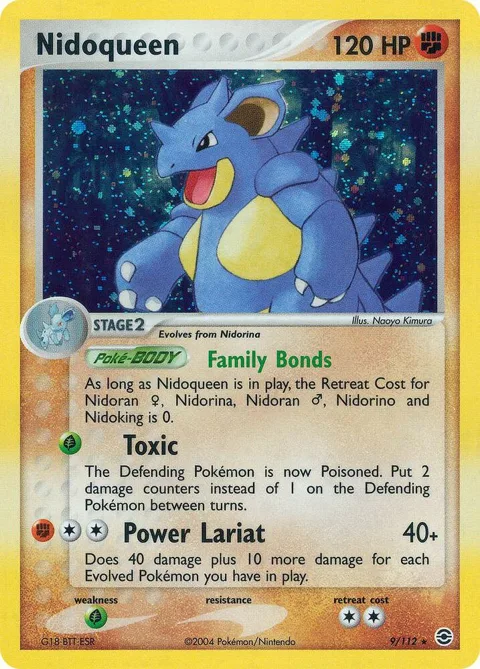 Nidoqueen #9/112 Holofoil Pokémon card from EX FireRed & LeafGreen