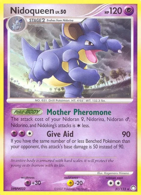 Nidoqueen #31/123 Pokémon card from Mysterious Treasures