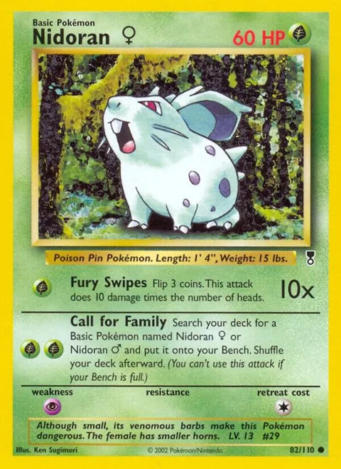 Nidoran F #082/110 Pokémon card from Legendary Collection