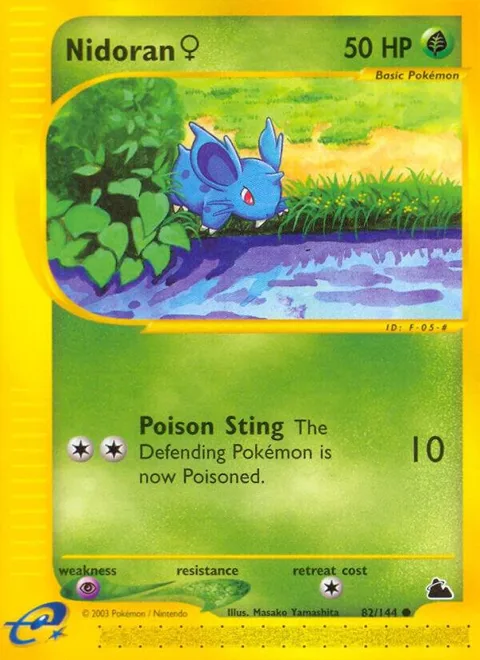 Nidoran F 82 #082/144 Reverse Holofoil Pokémon card from Skyridge