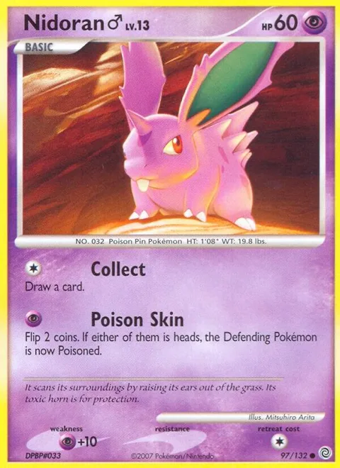 Nidoran M #97/132 Pokémon card from Secret Wonders