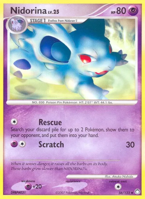 Nidorina #56/123 Pokémon card from Mysterious Treasures