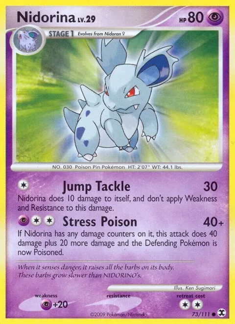 Nidorina #73/111 Pokémon card from Rising Rivals