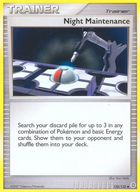 Night Maintenance #120/132 Reverse Holofoil Pokémon card from Secret Wonders