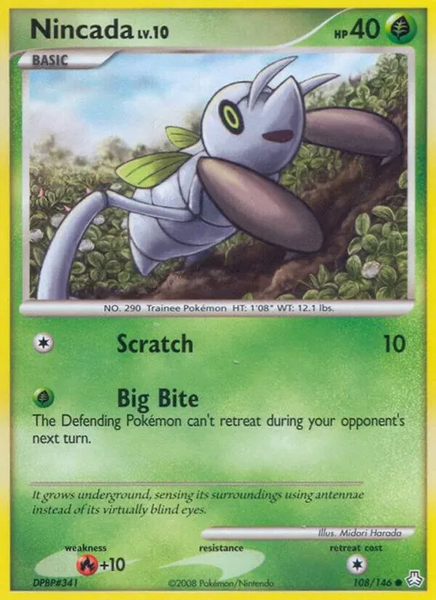 Nincada #108/146 Pokémon card from Legends Awakened