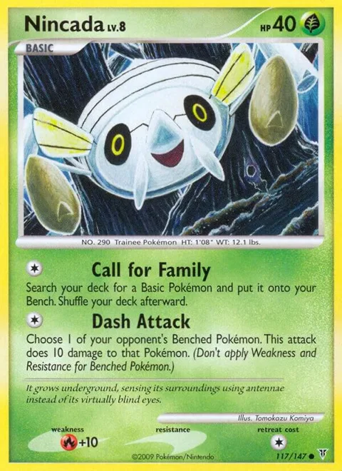Nincada #117 Reverse Holofoil Pokémon card from Supreme Victors