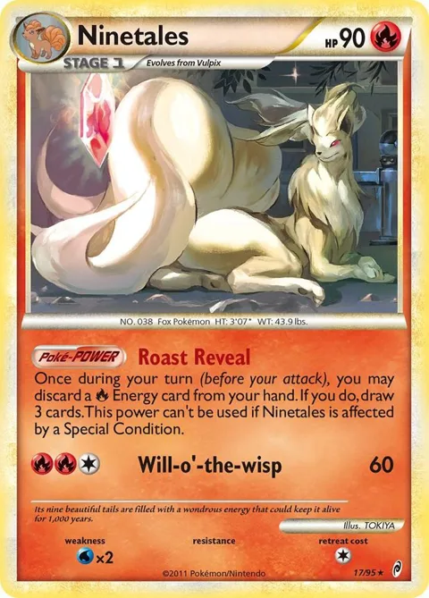Ninetales #17/95 Holofoil Pokémon card from Call of Legends