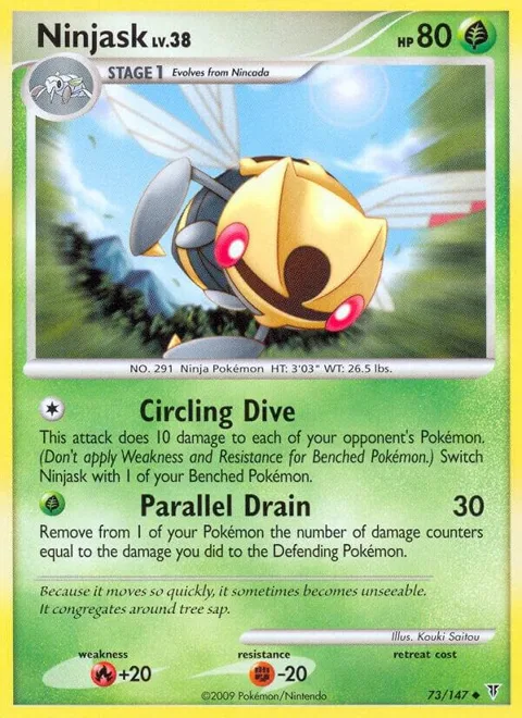 Ninjask #73 Reverse Holofoil Pokémon card from Supreme Victors