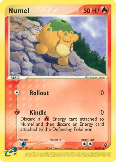 Numel #70/97 Pokémon card from EX Dragon