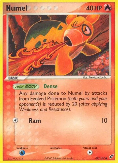 Numel #68/107 Pokémon card from EX Deoxys