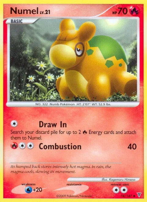 Numel #74 Reverse Holofoil Pokémon card from Supreme Victors