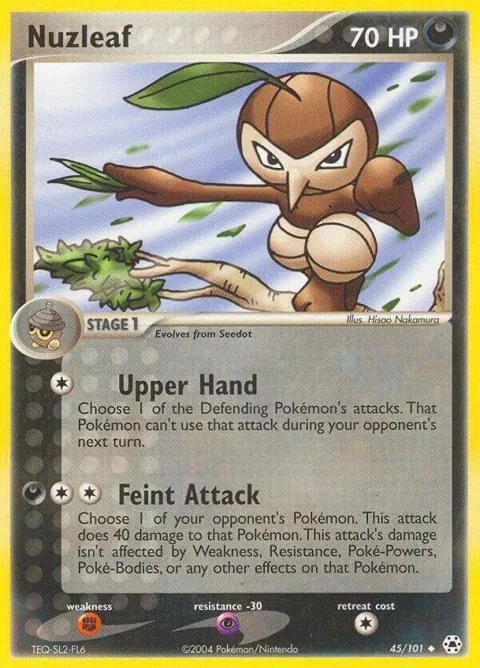 Nuzleaf #45/101 Pokémon card from EX Hidden Legends