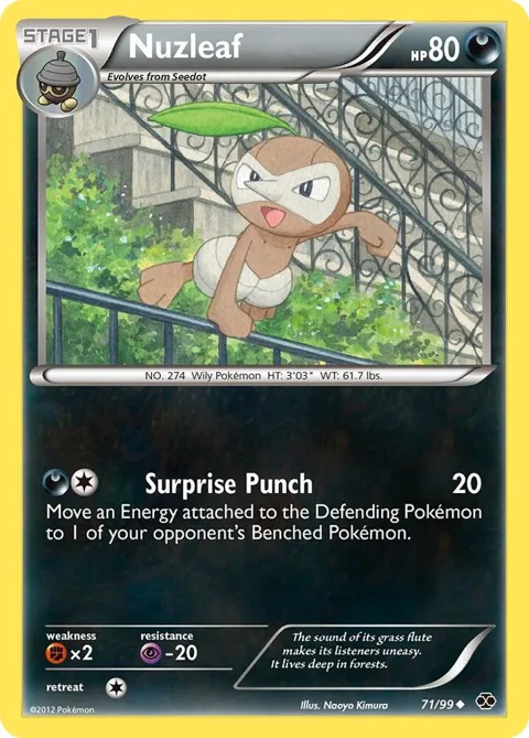 Nuzleaf #71/99 Reverse Holofoil Pokémon card from Next Destinies