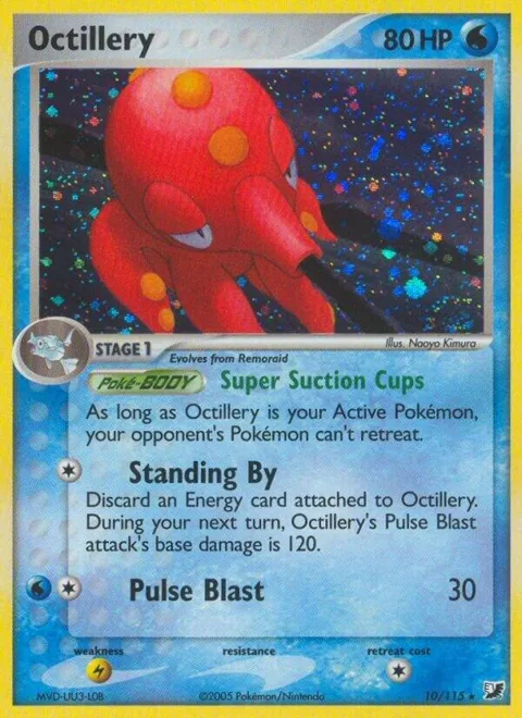 Octillery #10/115 Reverse Holofoil Pokémon card from EX Unseen Forces