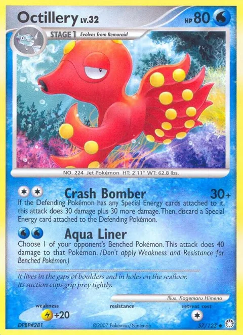 Octillery #57/123 Pokémon card from Mysterious Treasures