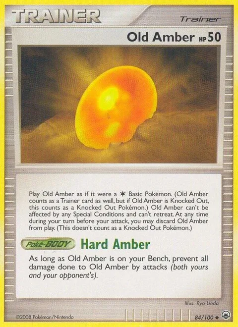 Old Amber #84/100 Pokémon card from Majestic Dawn