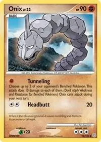 Onix #92/130 Pokémon card from Diamond and Pearl