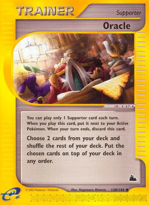 Oracle #138/144 Pokémon card from Skyridge
