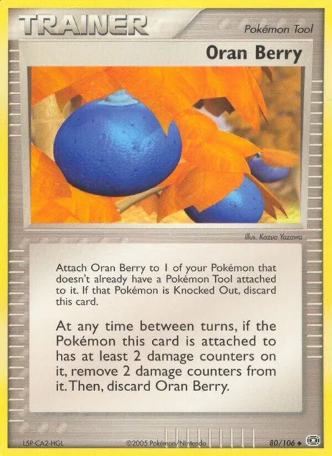 Oran Berry #80/106 Reverse Holofoil Pokémon card from EX Emerald