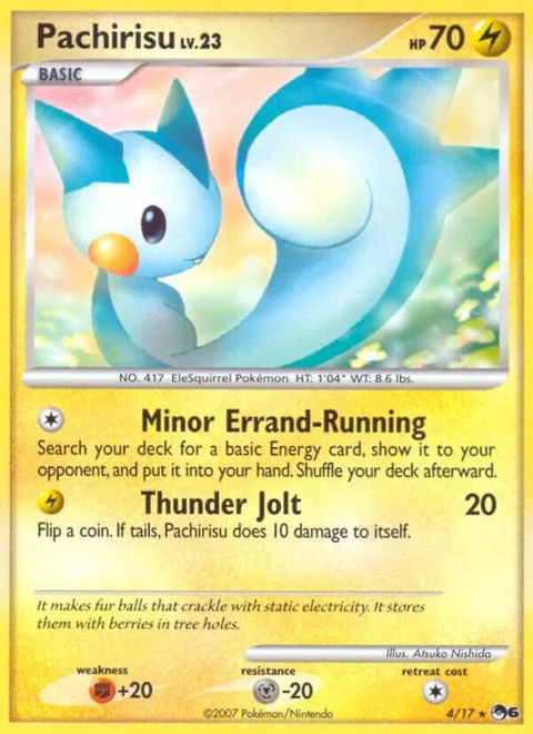 Pachirisu #004/017 Pokémon card from POP Series 6
