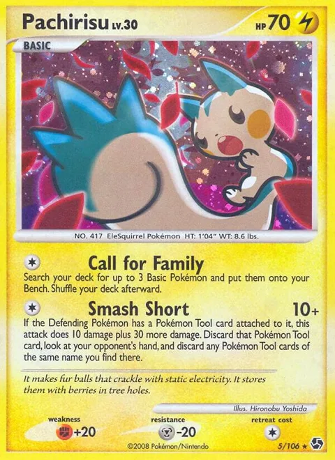 Pachirisu #5/106 Holofoil Pokémon card from Great Encounters