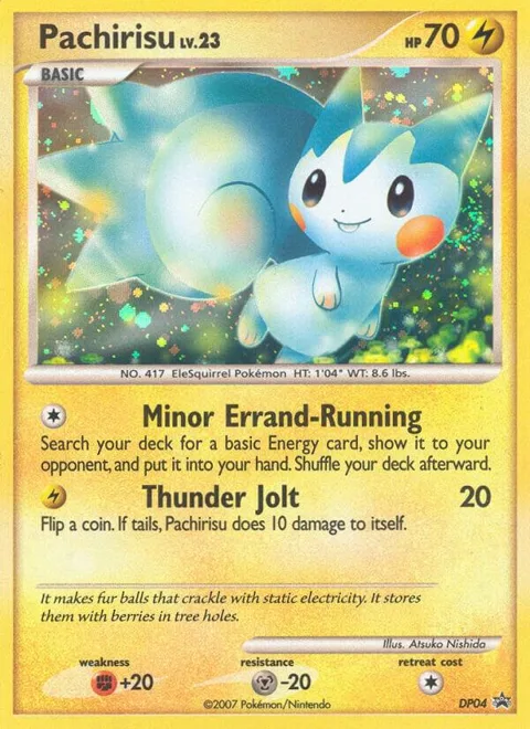 Pachirisu #DP04 Holofoil Pokémon card from Diamond and Pearl Promos