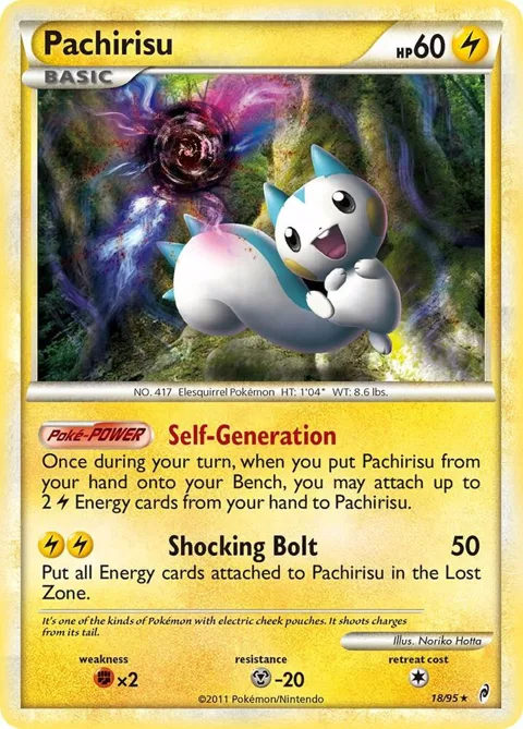 Pachirisu #18/95 Reverse Holofoil Pokémon card from Call of Legends