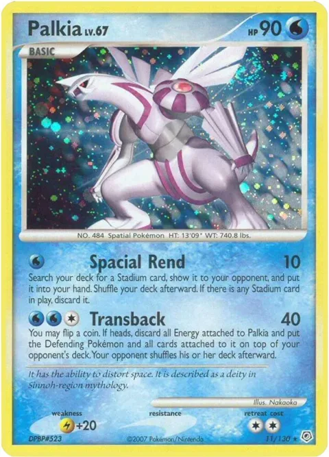 Palkia #11/130 Holofoil Pokémon card from Diamond and Pearl