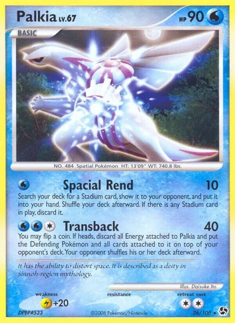 Palkia #26/106 Reverse Holofoil Pokémon card from Great Encounters