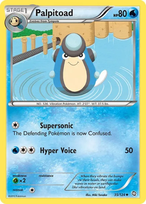 Palpitoad #35/124 Pokémon card from Dragons Exalted
