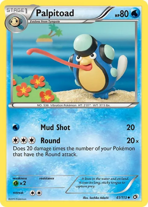 Palpitoad #41/113 Pokémon card from Legendary Treasures