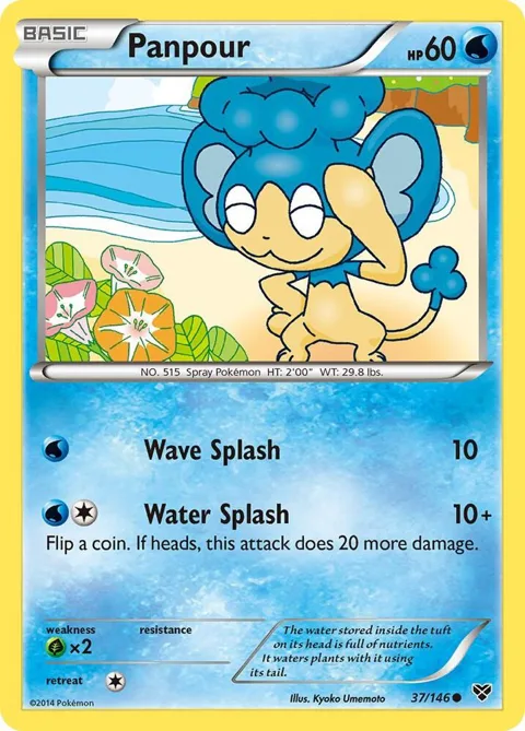 Panpour #37/146 Pokémon card from XY Base Set