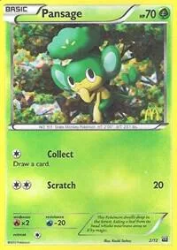 Pansage - 2/12 #002/012 Holofoil Pokémon card from McDonald's Promos 2012