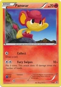 Pansear #7/39 Pokémon card from Kalos Starter Set