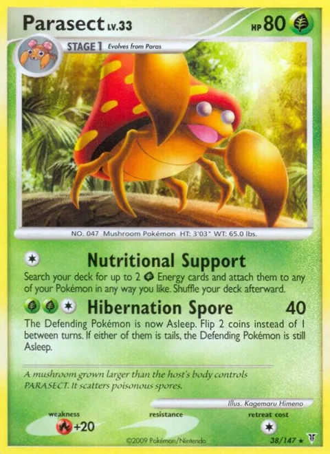 Parasect #38 Pokémon card from Supreme Victors