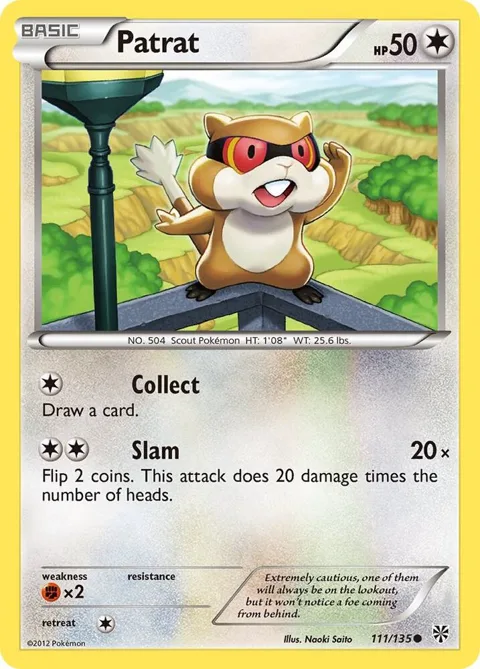 Patrat 111 #111/135 Pokémon card from Plasma Storm