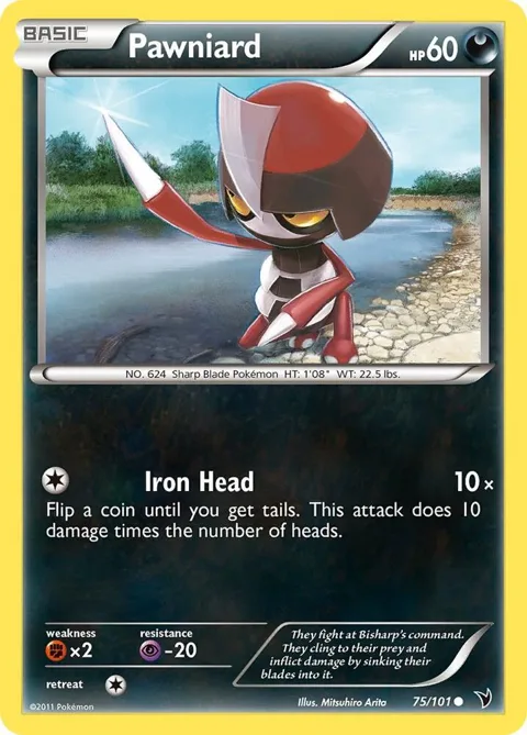 Pawniard 75 #75/101 Reverse Holofoil Pokémon card from Noble Victories