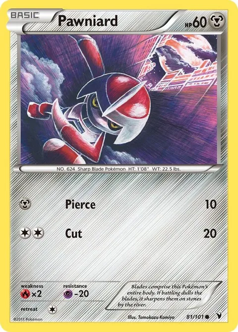 Pawniard 81 #81/101 Reverse Holofoil Pokémon card from Noble Victories