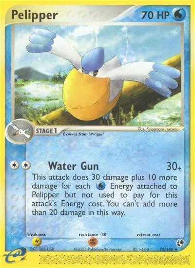 Pelipper #50/100 Reverse Holofoil Pokémon card from EX Sandstorm