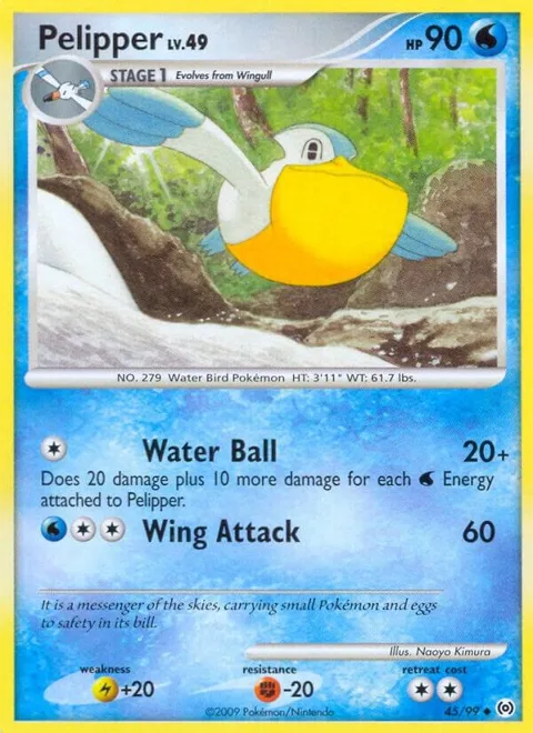Pelipper 45 #45/99 Pokémon card from Arceus