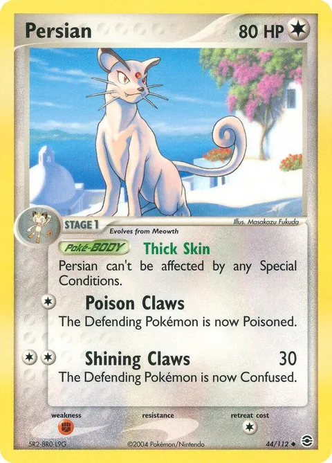Persian #44/112 Pokémon card from EX FireRed & LeafGreen