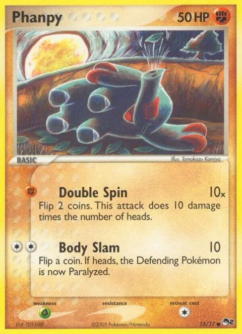 Phanpy #015/017 Pokémon card from POP Series 2