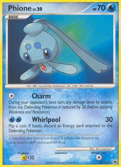 Phione 27 #27/100 Reverse Holofoil Pokémon card from Majestic Dawn