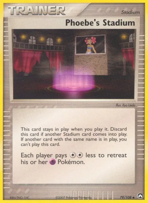 Phoebe's Stadium #79/108 Reverse Holofoil Pokémon card from EX Power Keepers