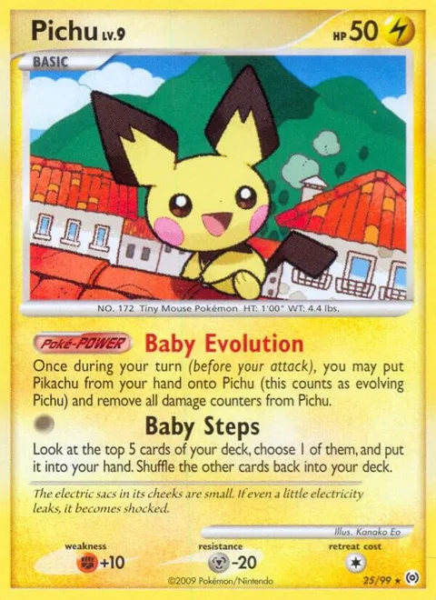 Pichu #25/99 Pokémon card from Arceus